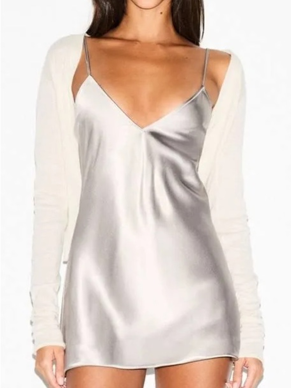 Skims heavyweight satin cami mini dress Color mirror SOLDOUT